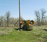 The Heavy Duty Pole Setter is used with Piling and Shoring