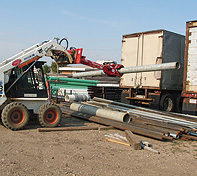 The Double Pole Claw eliminates the need for cranes or slings