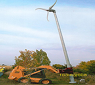The Heavy Duty Pole Setter is used with Wind Tower Installation